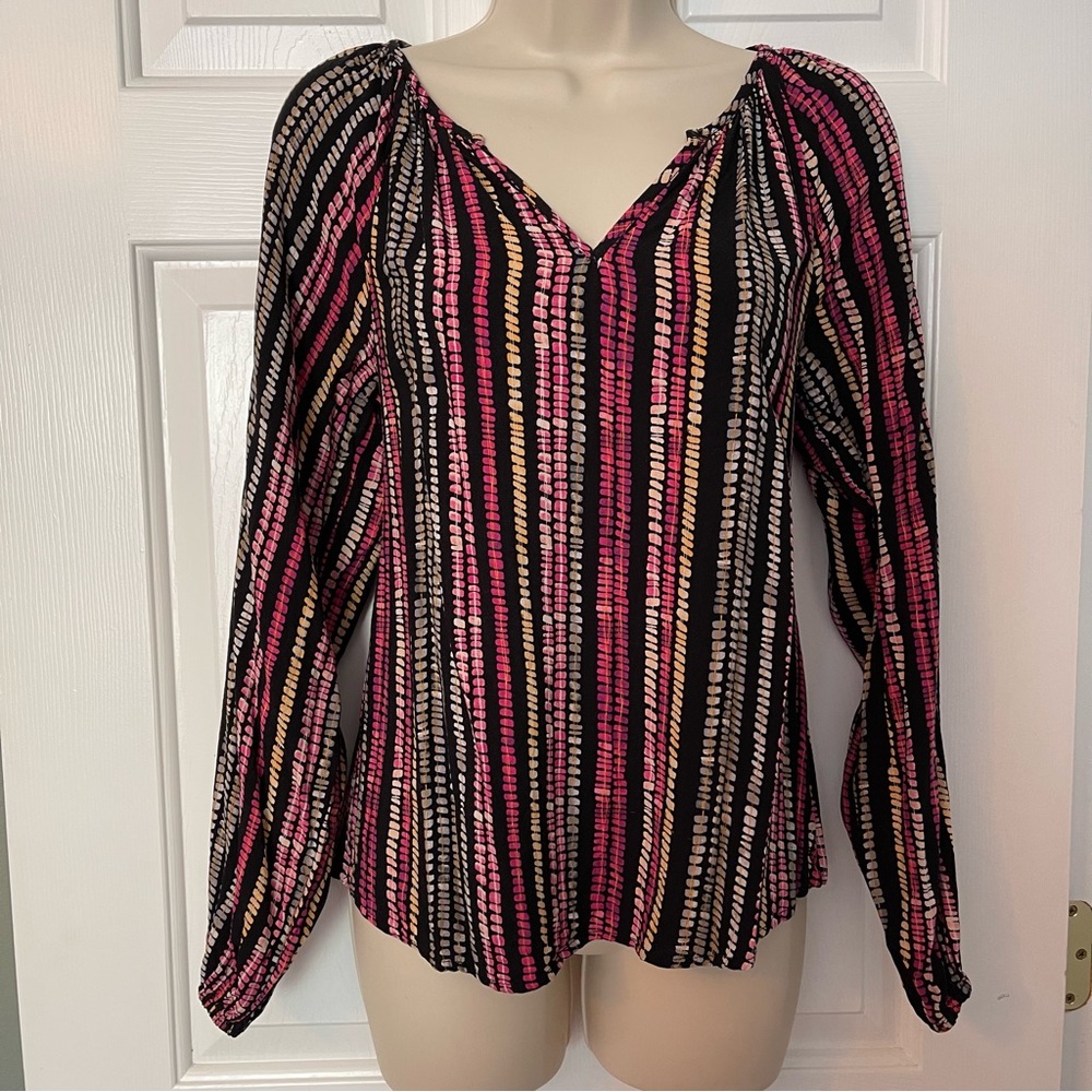 Women's Colorful Andree Dressy Top - Boutique long sleeve blouse - Size Small S